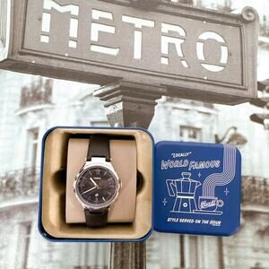 Fossil BQ3745 Ashtyn Three-Hand Date Black Leather Watch